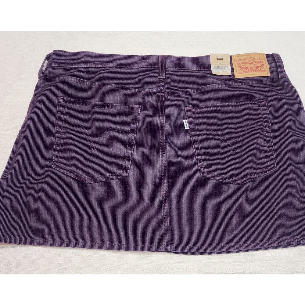 Levi's Icon corduroy skirt W33''x L15'' NWT-button fly - Picture 2 of 8